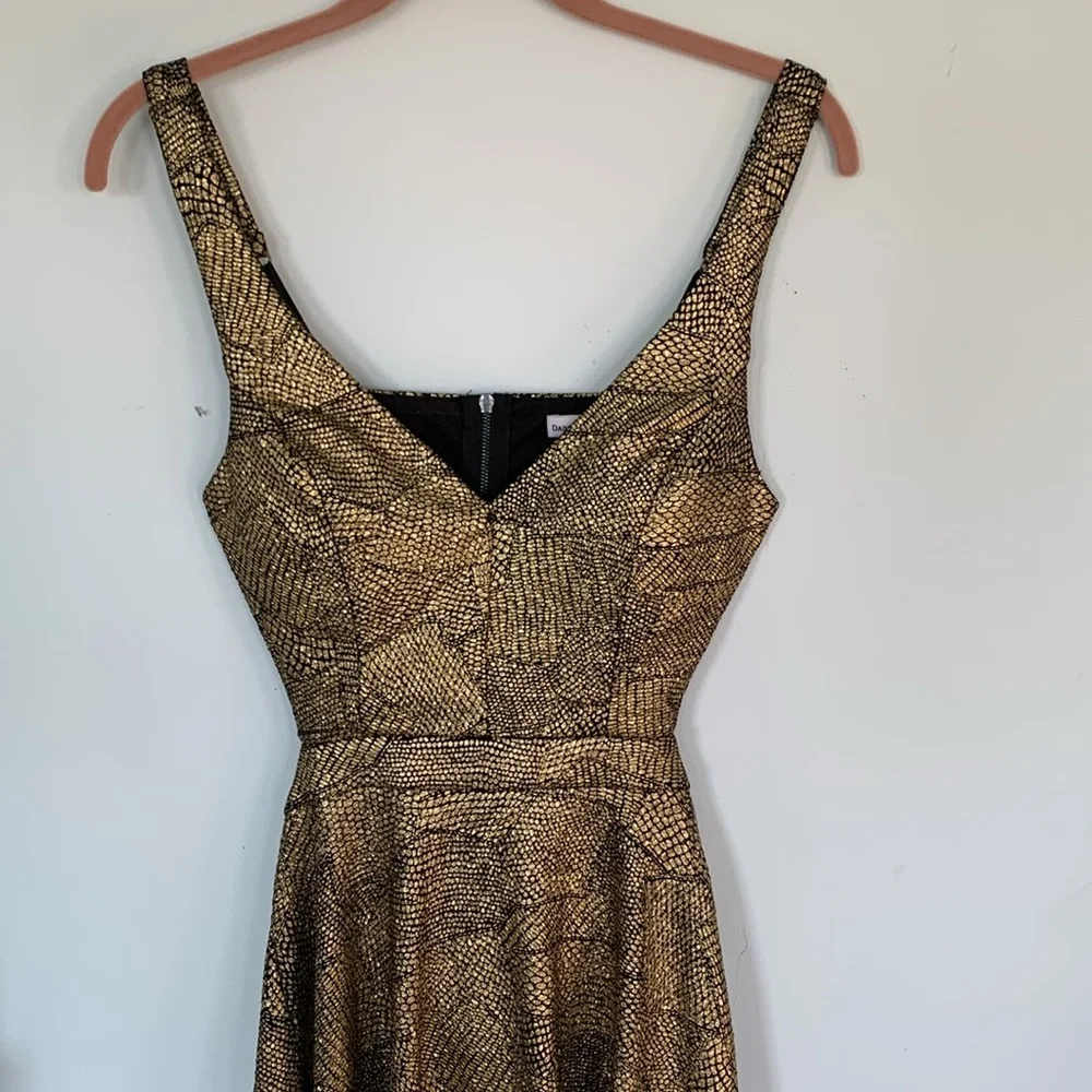 Dainty Hooligan gold snake skin party dress size small - Picture 3 of 13